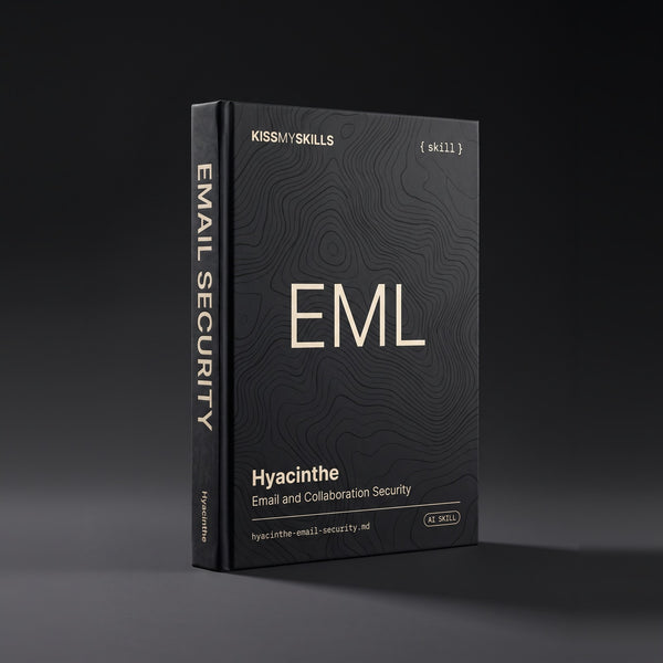 Email & Collaboration Security Engineer Claude skill by KissMySkills, hardcover volume cover