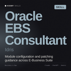 Oracle EBS Consultant, Idris AI skill by KissMySkills, cover