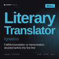 Literary Translator, Ignatius AI skill by KissMySkills, cover