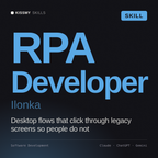 RPA Developer, Ilonka AI skill by KissMySkills, cover