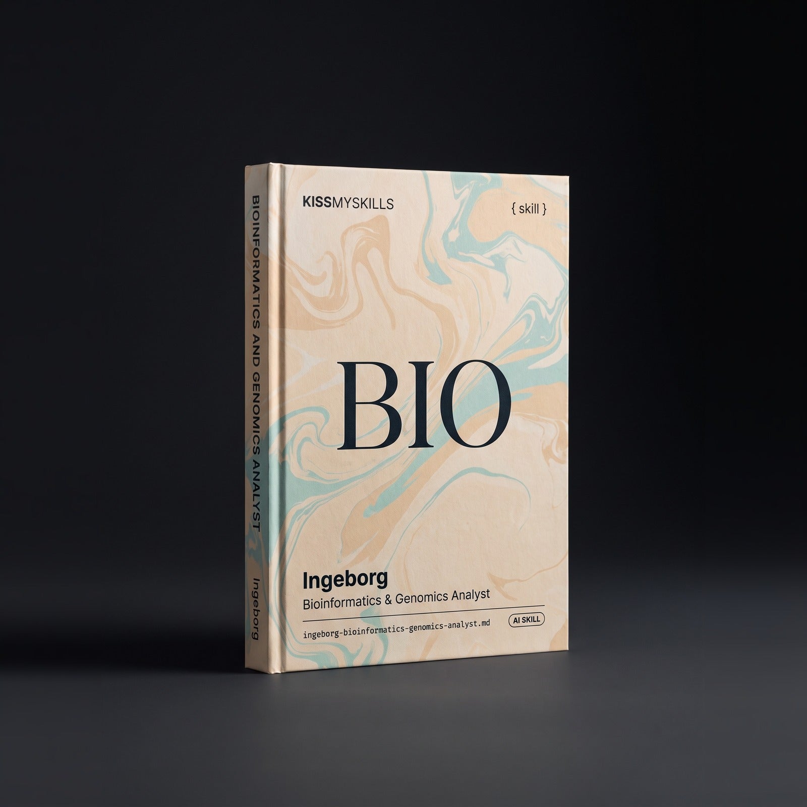 Ingeborg - Bioinformatics & Genomics Analyst Claude skill by KissMySkills, hardcover volume cover