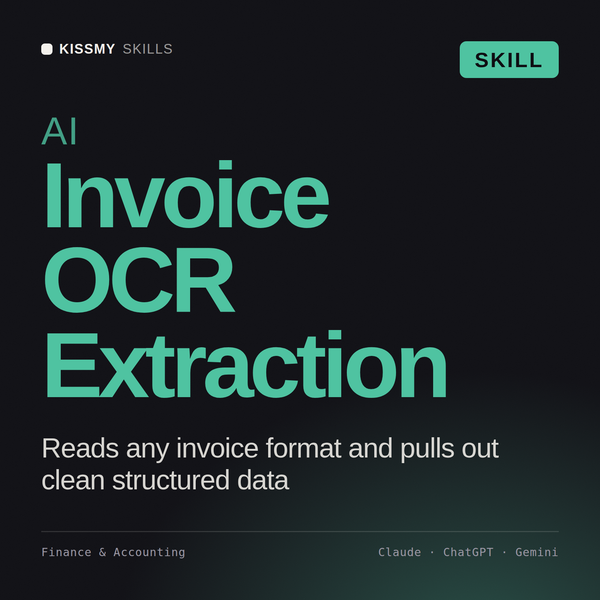 AI Invoice OCR Extraction AI skill by KissMySkills, cover