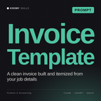 Invoice Template AI prompt by KissMySkills, cover