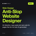 Iolanthe - Anti-Slop Website Designer AI skill by KissMySkills, cover