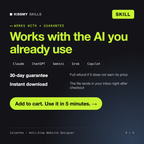 The Iolanthe - Anti-Slop Website Designer AI skill works with Claude, ChatGPT, Gemini and any AI chat, 30-day money-back guarantee