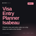 Visa Entry Planner, Isabeau AI skill by KissMySkills, cover