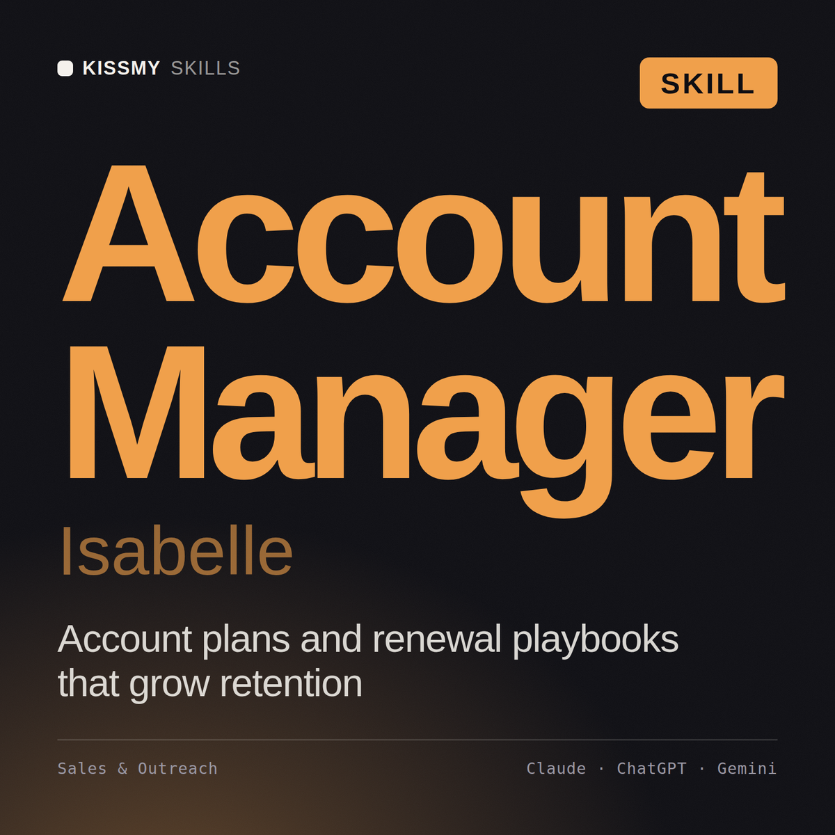 Account Manager, Isabelle AI skill by KissMySkills, cover