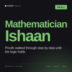Mathematician, Ishaan AI skill by KissMySkills, cover