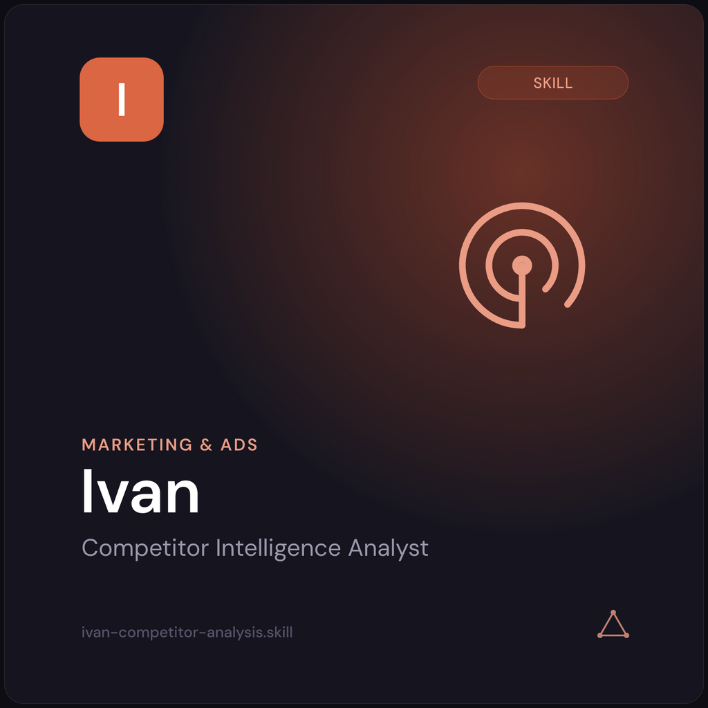 Ivan — Competitor Intelligence Analyst AI Skill preview 3