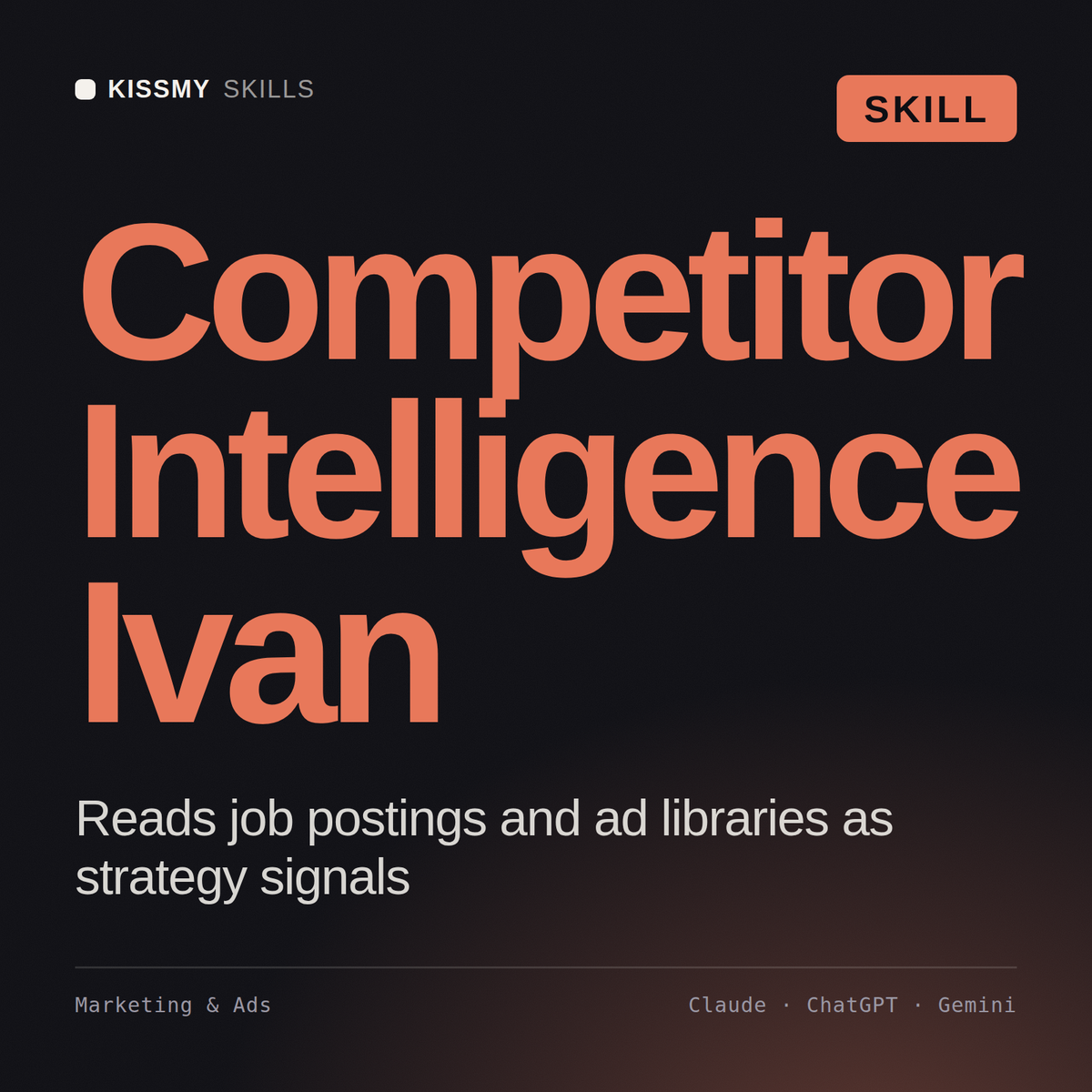 Ivan - Competitor Intelligence Analyst AI Skill
