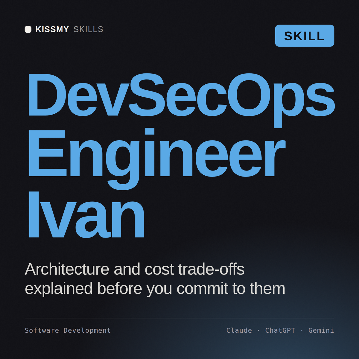 DevSecOps Engineer, Ivan AI skill by KissMySkills, cover