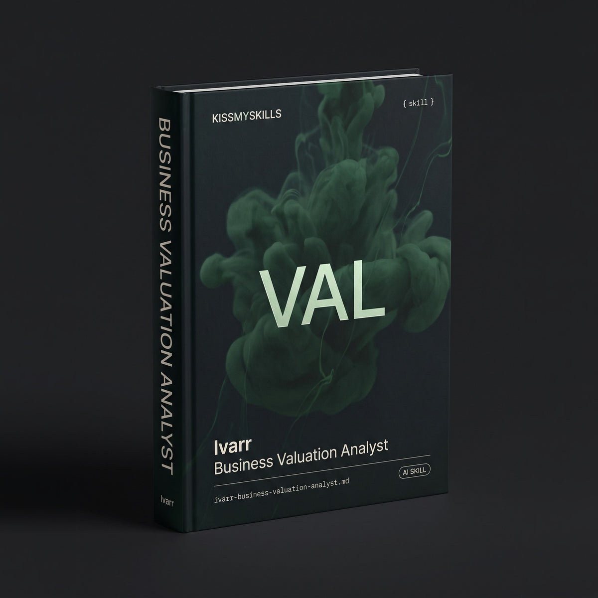 Business Valuation Analyst Claude skill by KissMySkills, hardcover volume cover