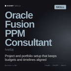 Oracle Fusion PPM Consultant, Ivetta AI skill by KissMySkills, cover