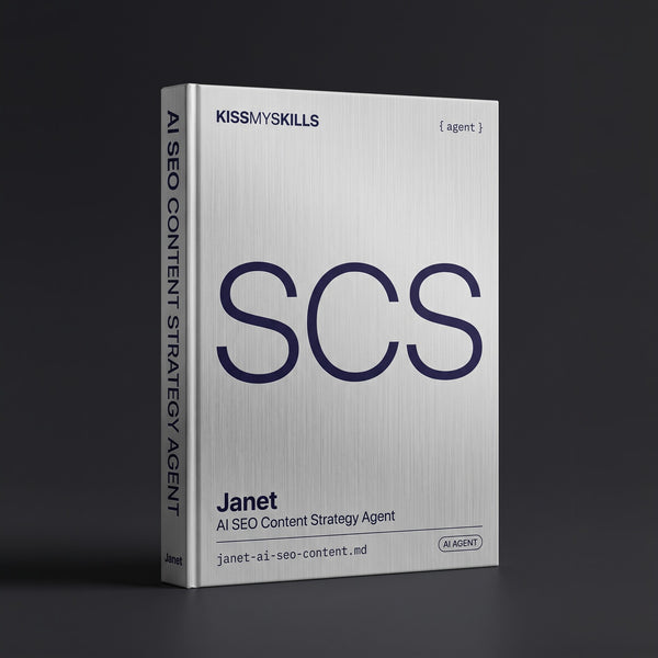 SEO Content Strategy Claude agent by KissMySkills, hardcover volume cover