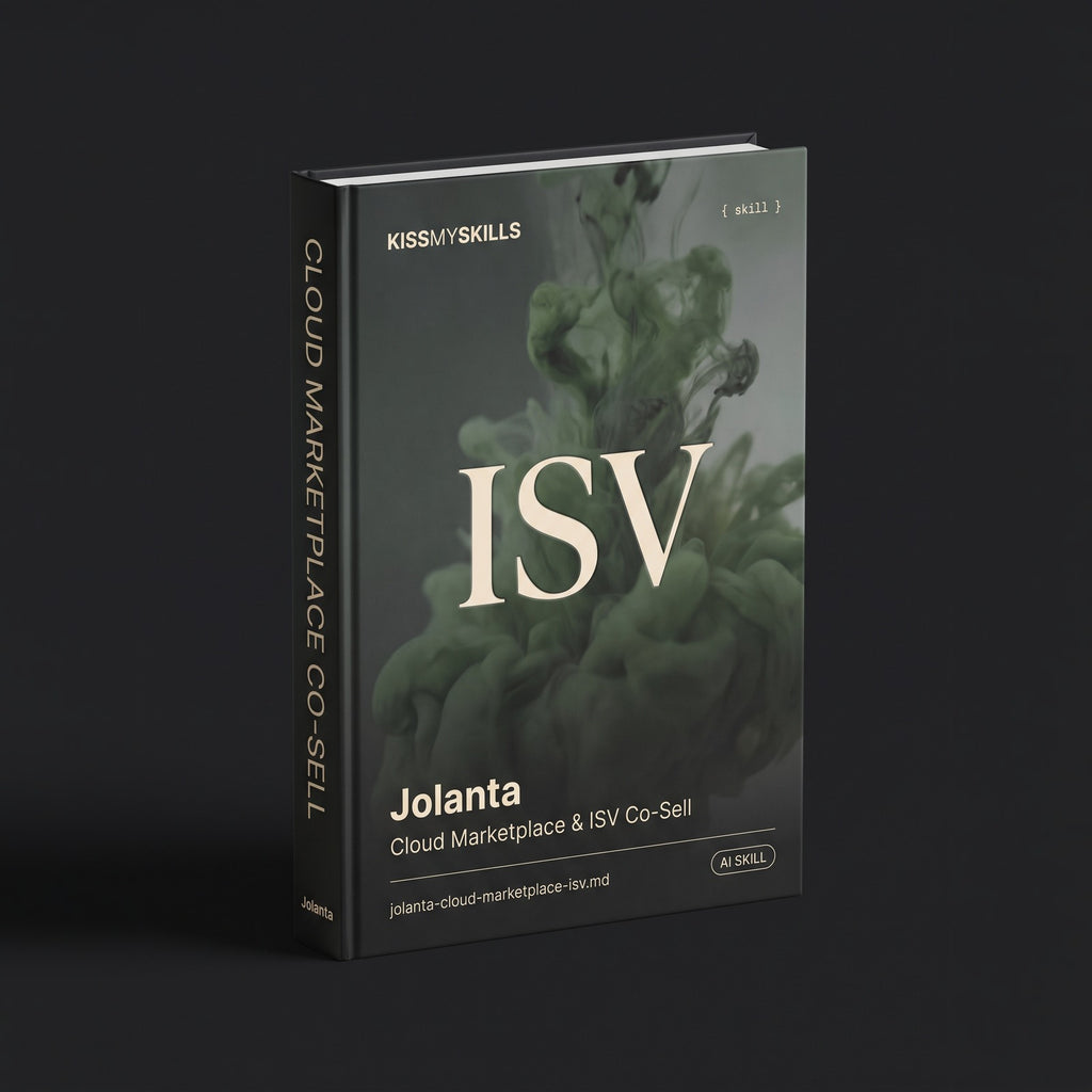 Cloud Marketplace & ISV Co-Sell Manager Claude skill by KissMySkills, hardcover volume cover