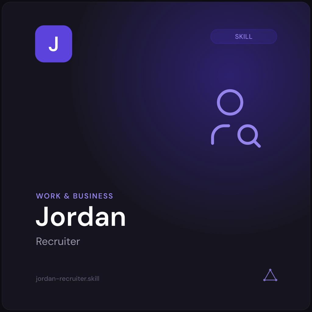 Jordan — Recruiter AI Skill preview 3