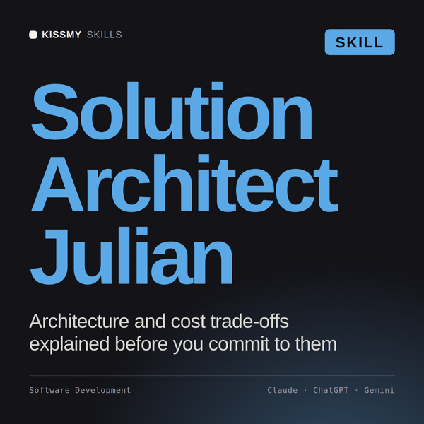 Solution Architect, Julian AI skill by KissMySkills, cover