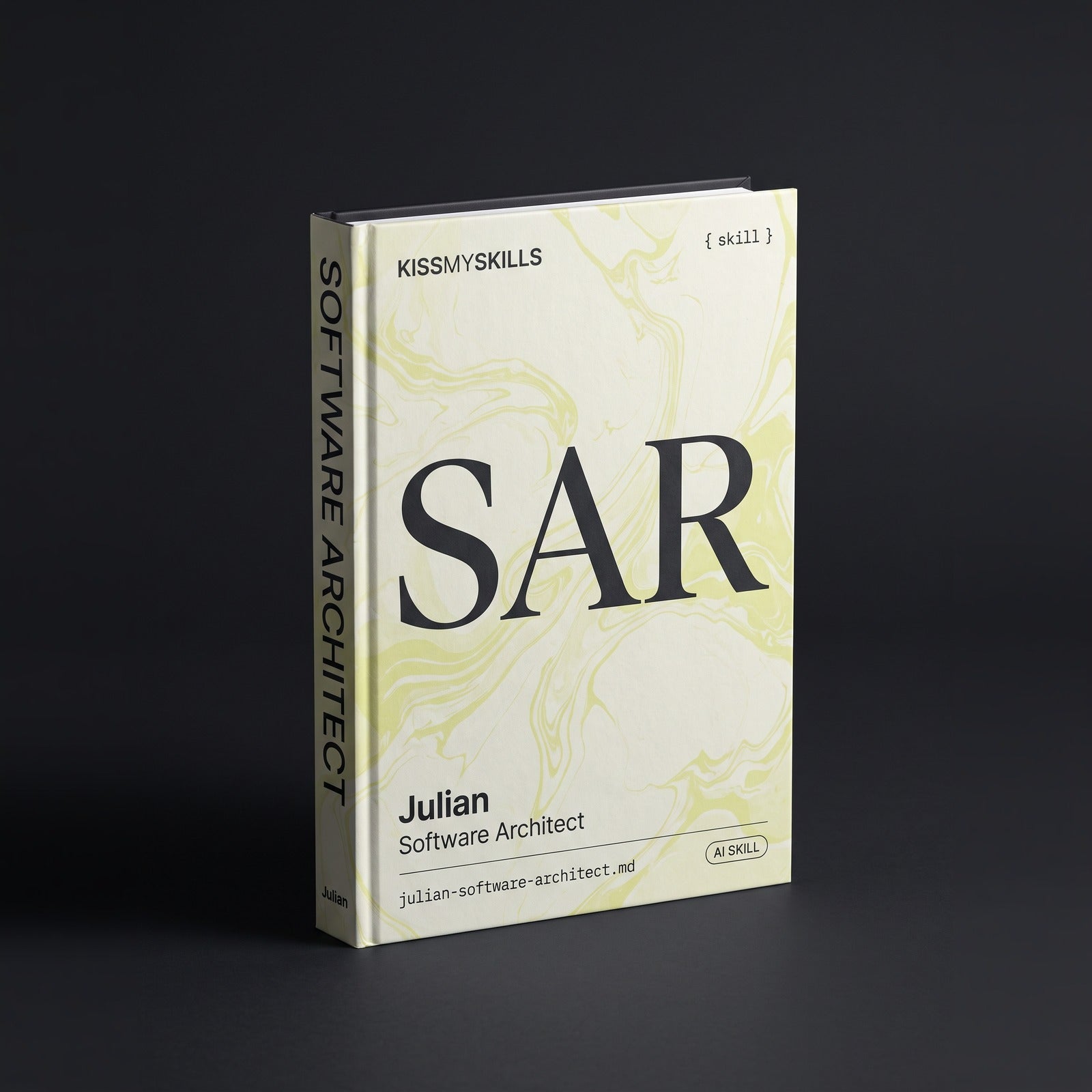 Software Architect Claude skill by KissMySkills, hardcover volume cover