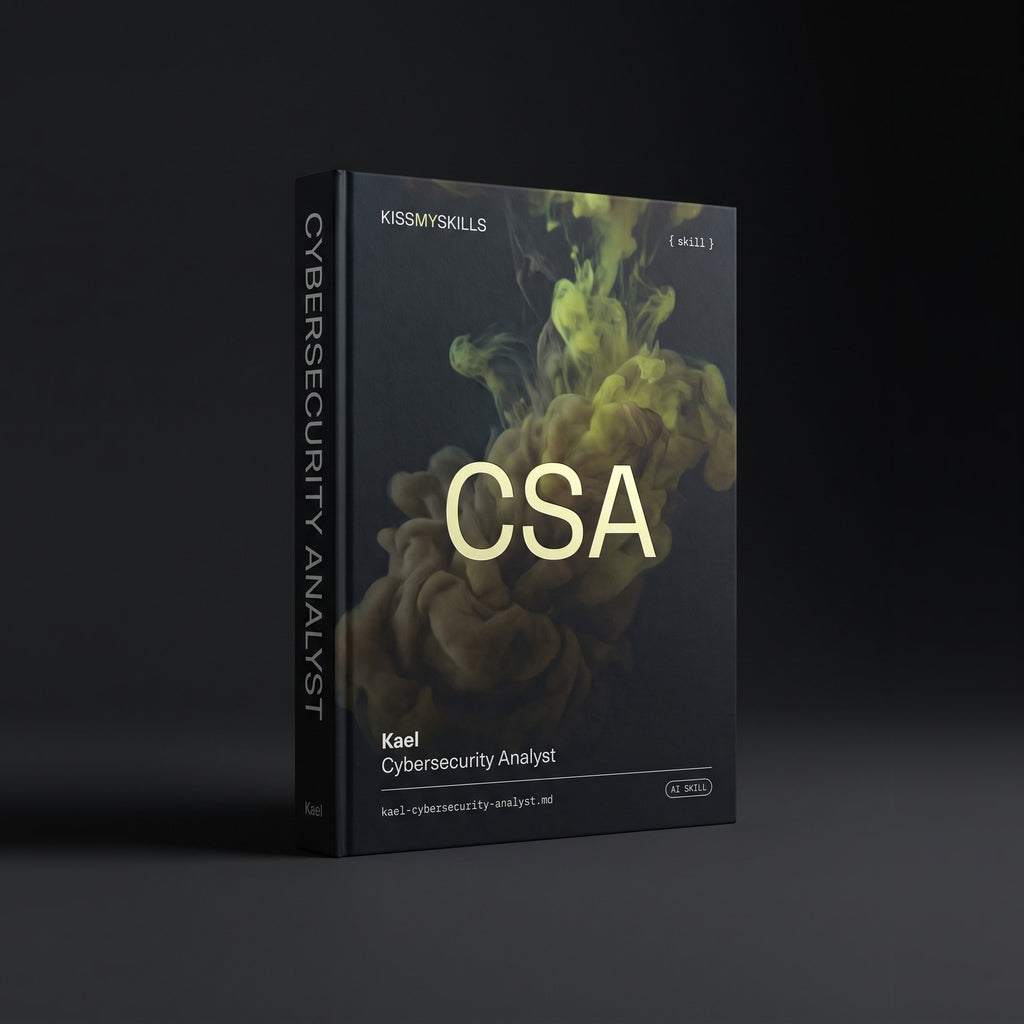 Cybersecurity Analyst Claude skill by KissMySkills, hardcover volume cover