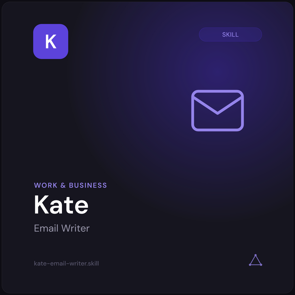 Kate — Email Writer AI Skill preview 4