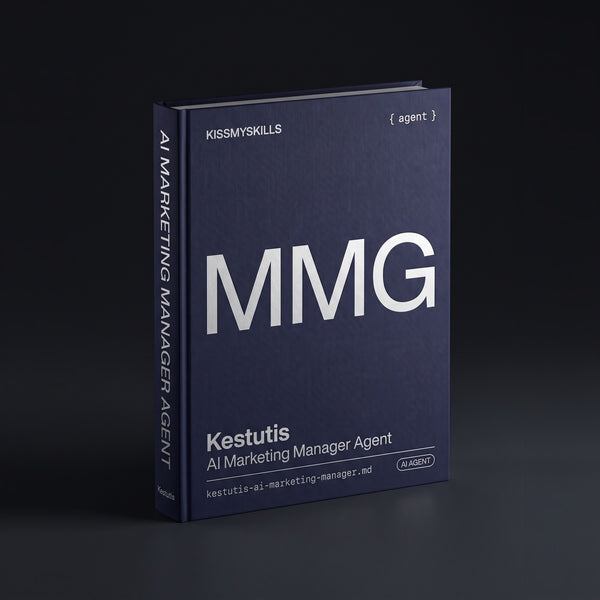 Marketing Manager Claude agent by KissMySkills, hardcover volume cover