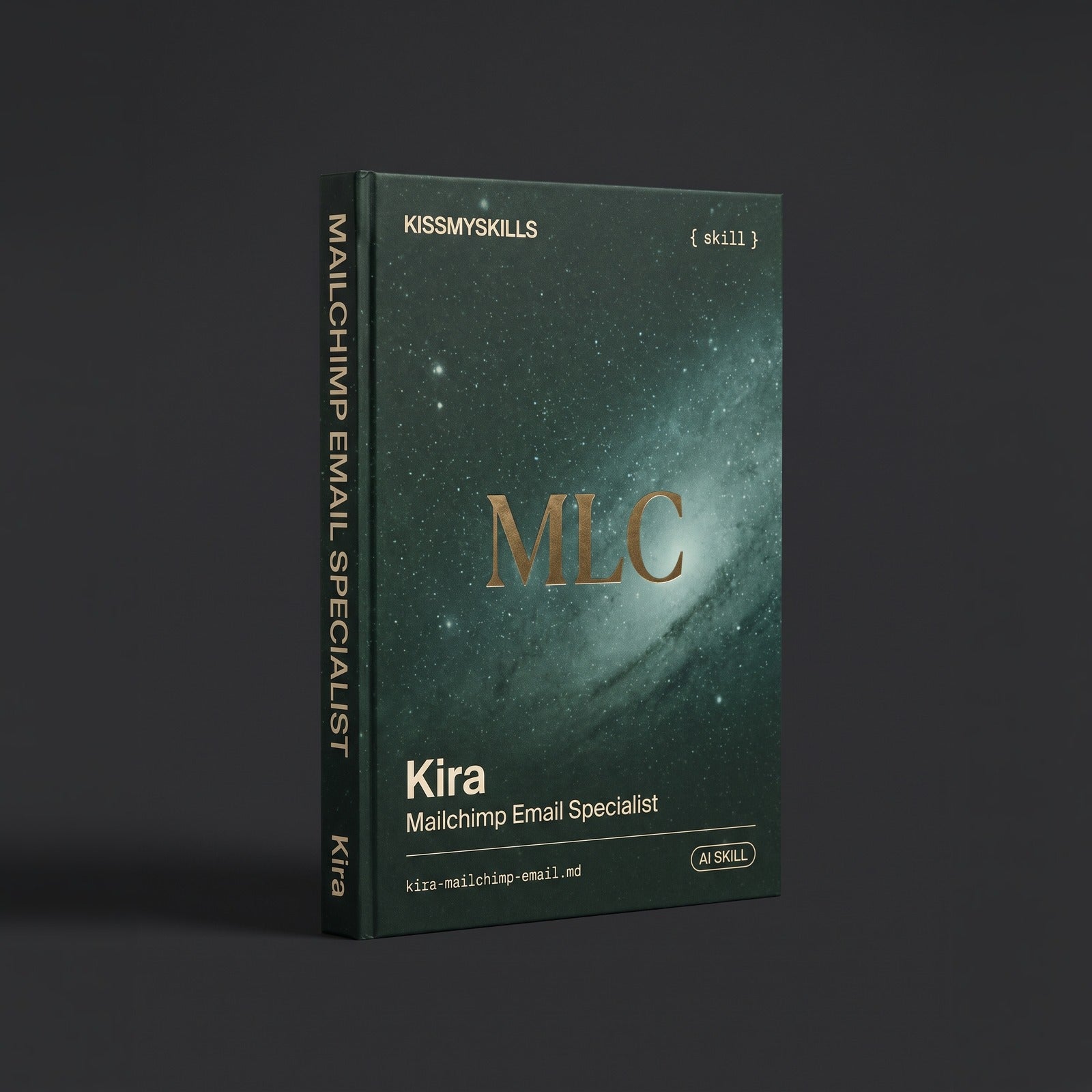 Mailchimp Email Specialist Claude skill by KissMySkills, hardcover volume cover