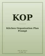 Kitchen Organization Plan prompt for Claude by KissMySkills, brushed cover