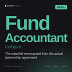 Fund Accountant, Kolbjorn AI skill by KissMySkills, cover