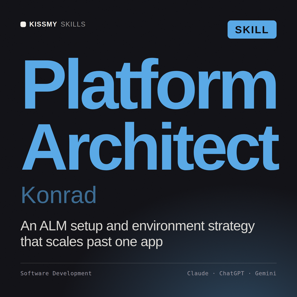Platform Architect, Konrad AI skill by KissMySkills, cover