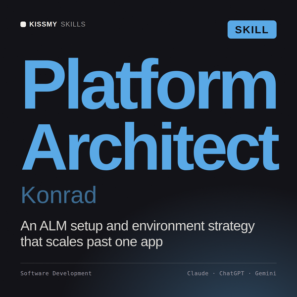 Platform Architect, Konrad AI skill by KissMySkills, cover