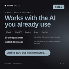 The Diplomat, Konstantin AI skill works with Claude, ChatGPT, Gemini and any AI chat, 30-day money-back guarantee