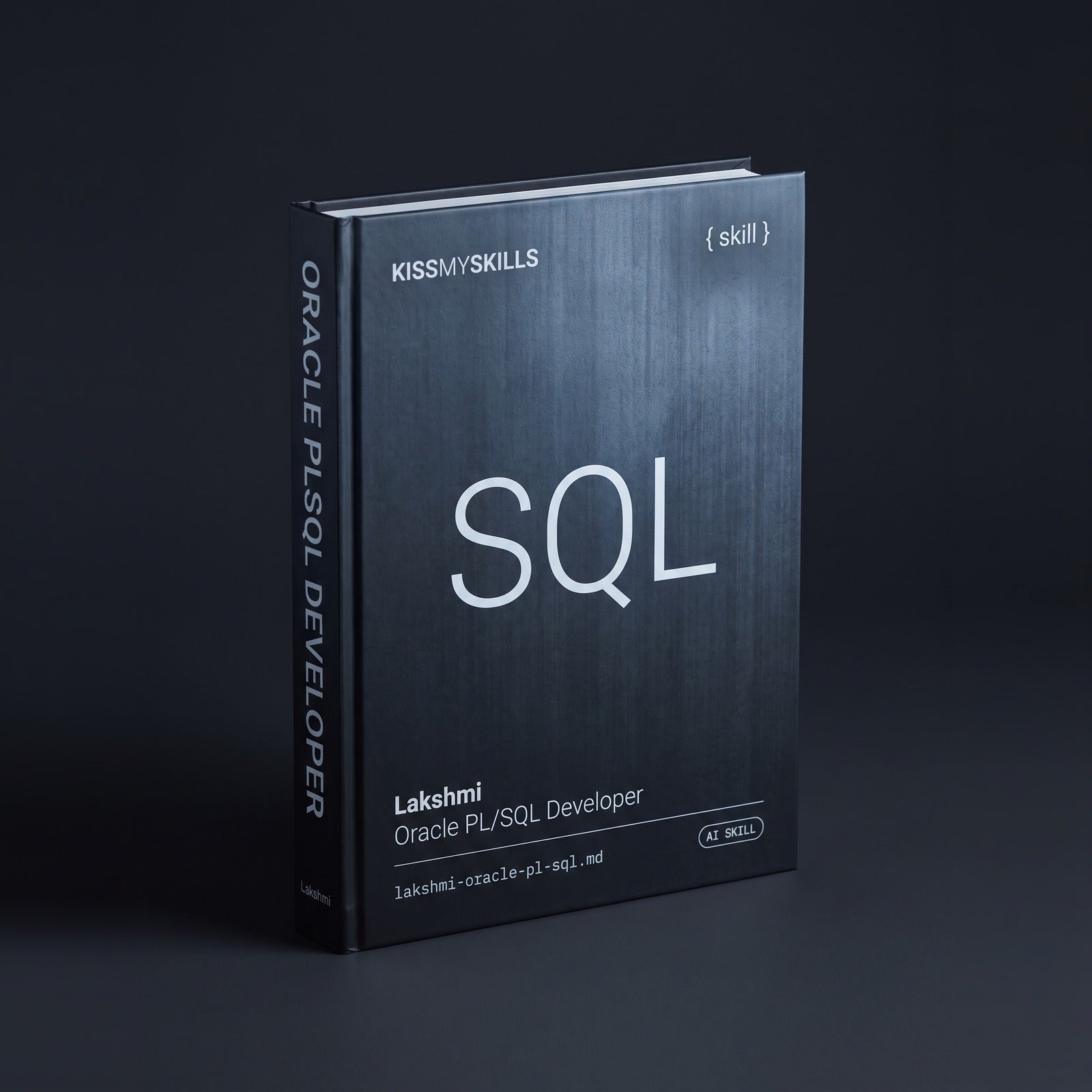 Oracle PL/SQL Developer Claude skill by KissMySkills, hardcover volume cover