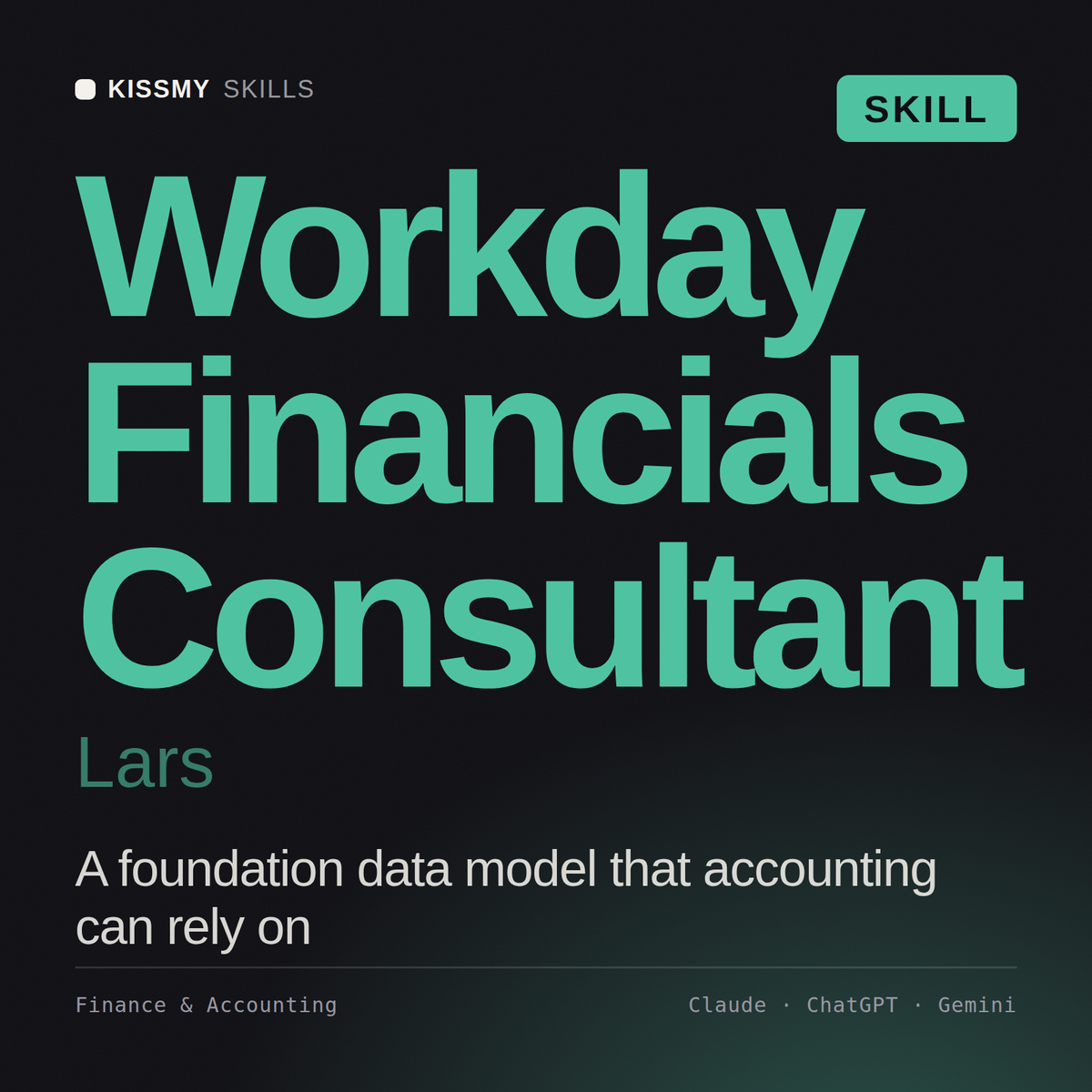 Workday Financials Consultant, Lars AI skill by KissMySkills, cover