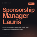 Sponsorship Manager, Lauris AI skill by KissMySkills, cover