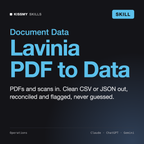 Lavinia - PDF & Document Extraction Specialist AI skill by KissMySkills, cover