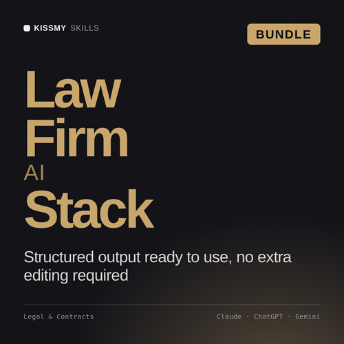 Law Firm AI Stack AI bundle by KissMySkills, cover