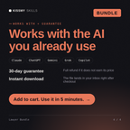 The Lawyer Bundle AI bundle works with Claude, ChatGPT, Gemini and any AI chat, 30-day money-back guarantee
