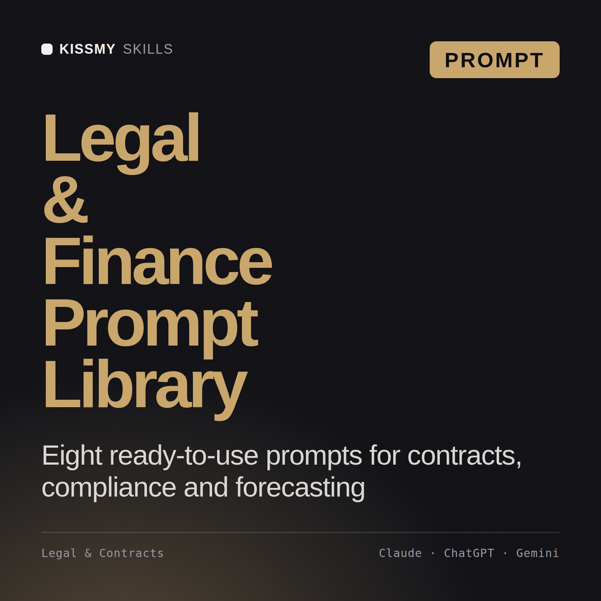 Legal & Finance Prompt Library AI prompt by KissMySkills, cover