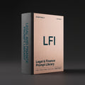 Legal & Finance prompts for Claude by KissMySkills, brushed pale copper metal cover with the monogram LFI
