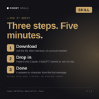 How the Legal Workflow Specialist, Cass AI skill works in three steps: download, drop it into your AI chat, done