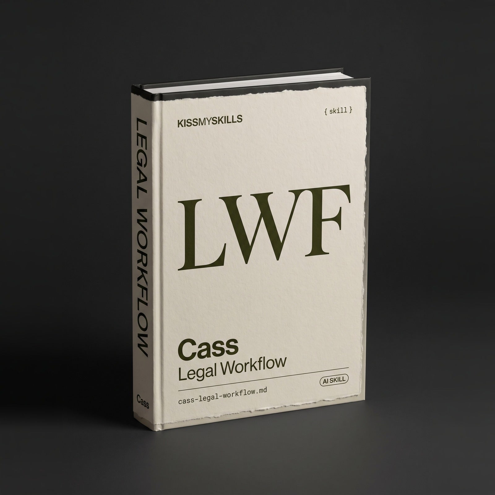 Legal Workflow Claude skill by KissMySkills, hardcover volume cover
