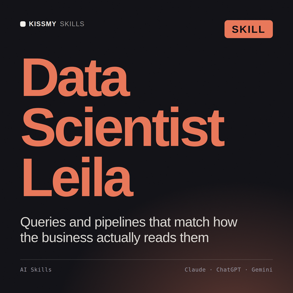 Data Scientist, Leila AI skill by KissMySkills, cover