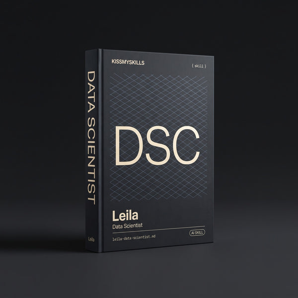 Data Scientist Claude skill by KissMySkills, hardcover volume cover