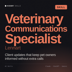 Veterinary Communications Specialist, Lennart AI skill by KissMySkills, cover