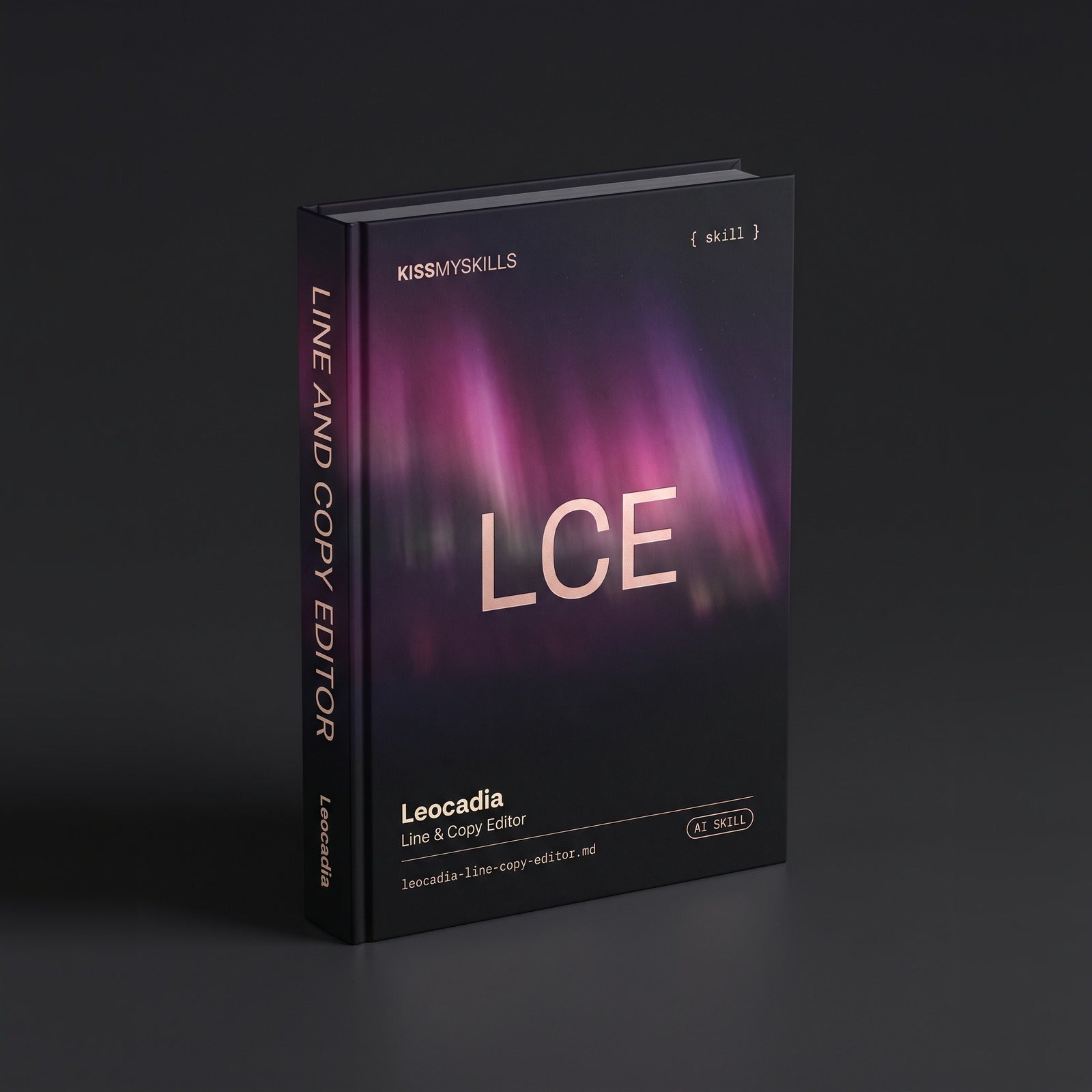 Leocadia - Line & Copy Editor Claude skill by KissMySkills, hardcover volume cover