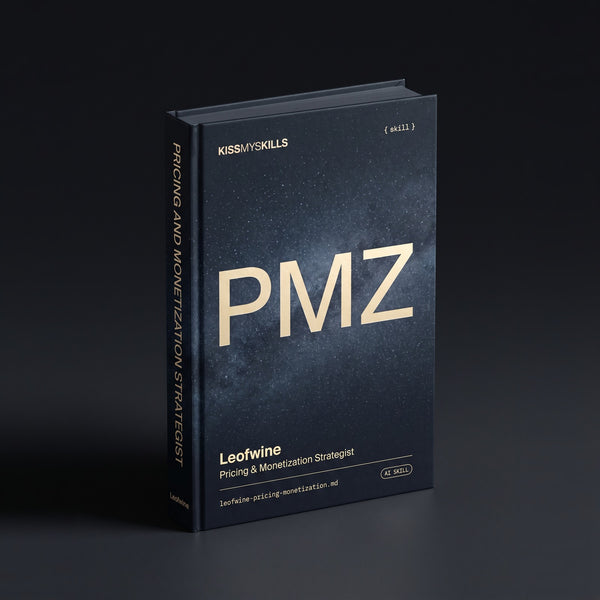Pricing & Monetization Strategist Claude skill by KissMySkills, hardcover volume cover