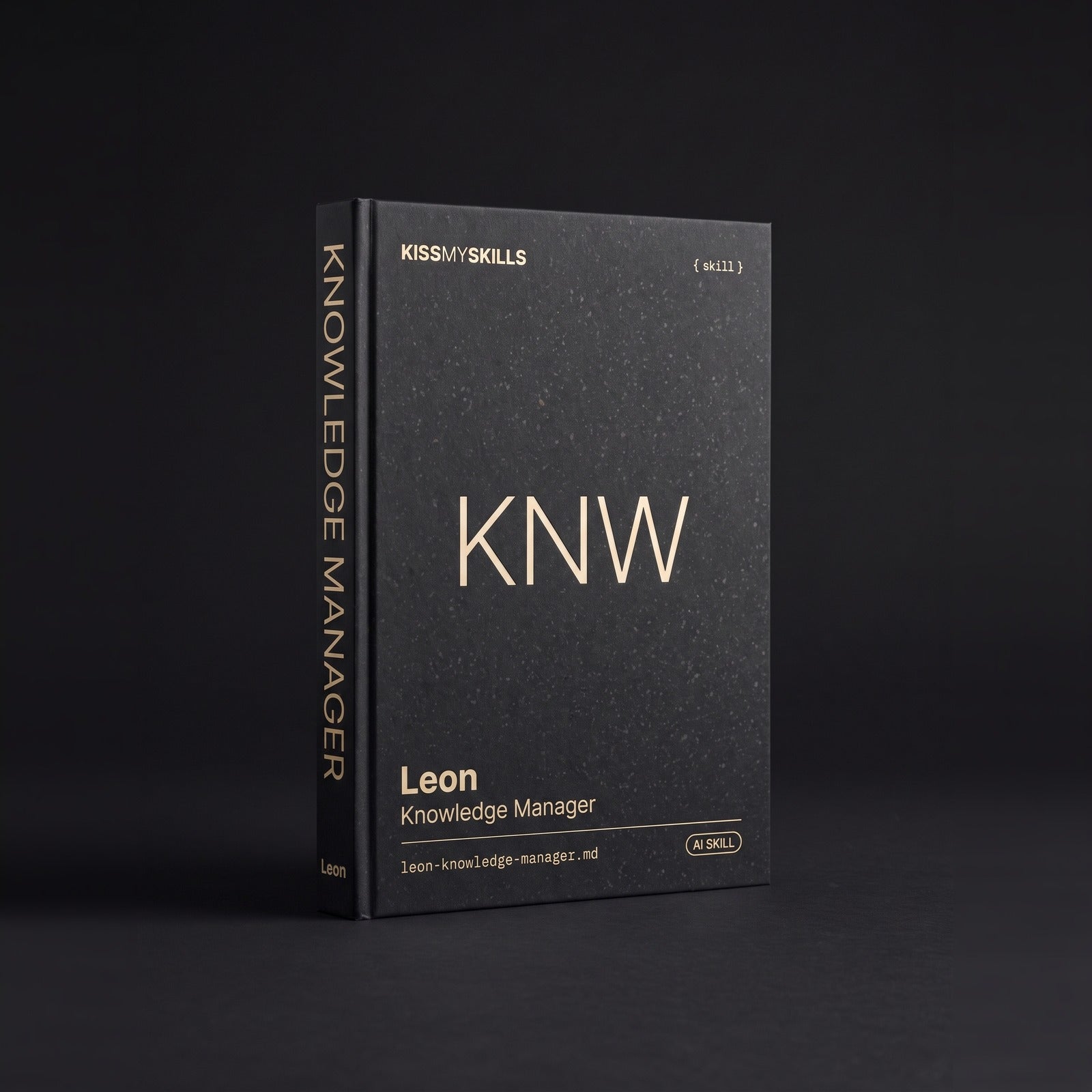 Knowledge Manager Claude skill by KissMySkills, hardcover volume cover