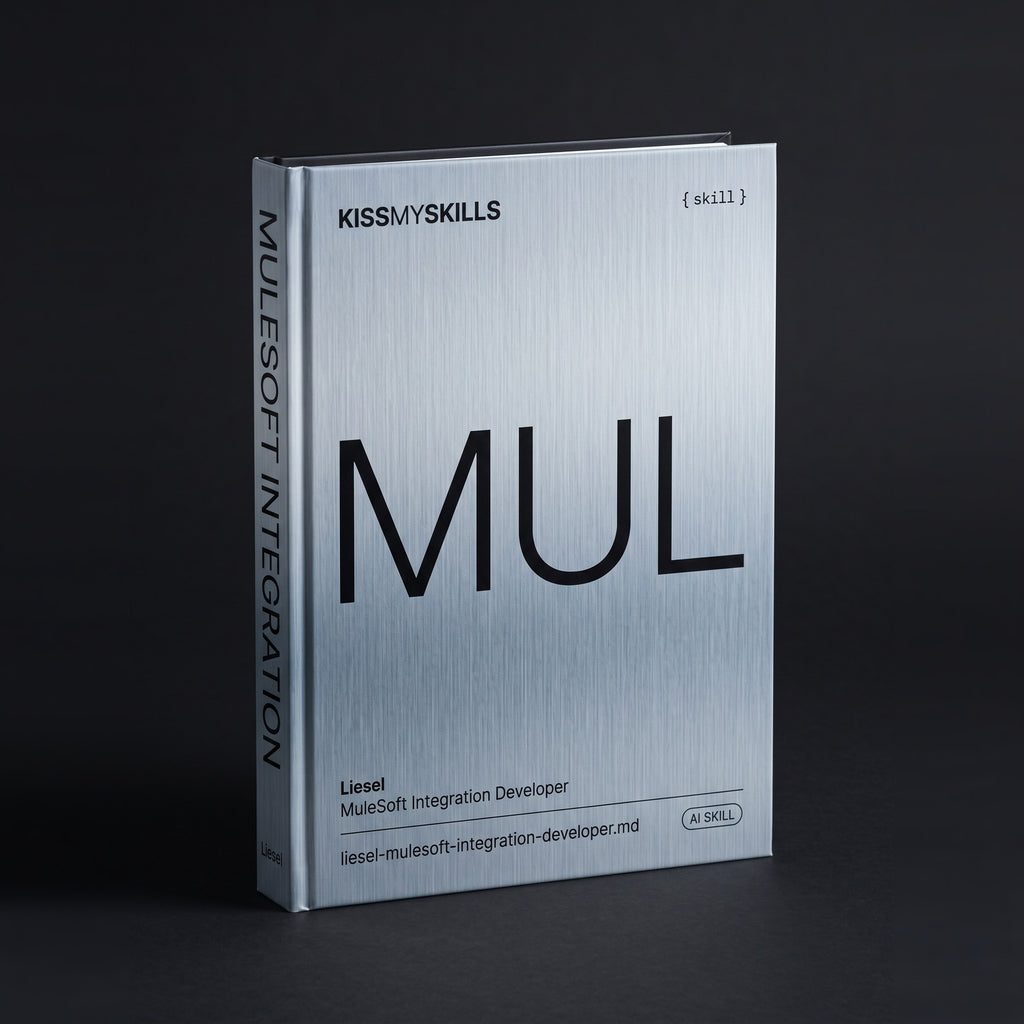 MuleSoft Integration Developer Claude skill by KissMySkills, hardcover volume cover