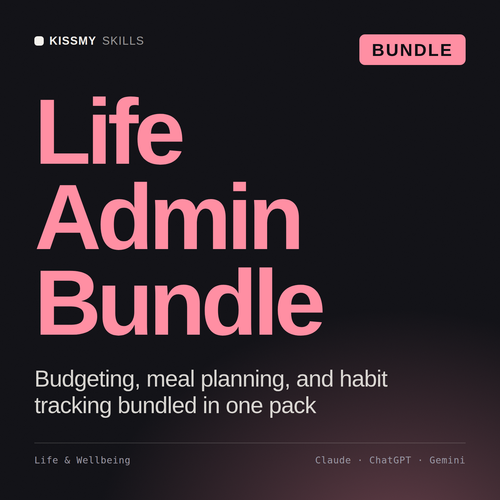 Life Admin Bundle AI bundle by KissMySkills, cover