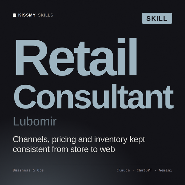 Retail Consultant, Lubomir AI skill by KissMySkills, cover